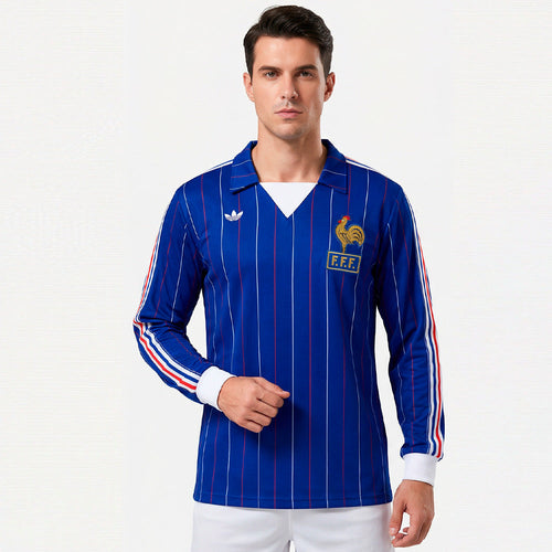 France 80/82 Home Long Sleeve Retro Jersey
