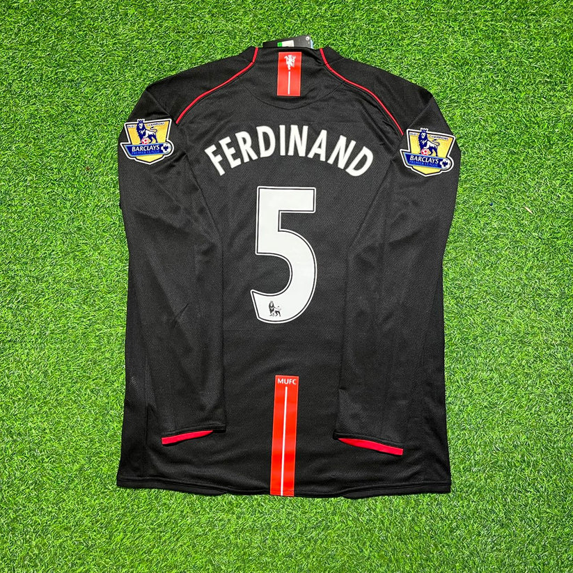 #Ferdinand 2007-2008 Manchester United Black Retro Jersey