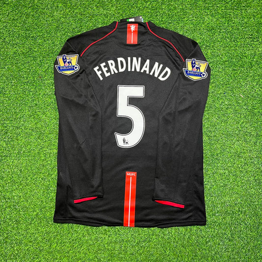 #Ferdinand 2007-2008 Manchester United Black Retro Jersey
