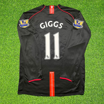 Ryan Giggs #11 2007-2008 Manchester United Black Retro Jersey