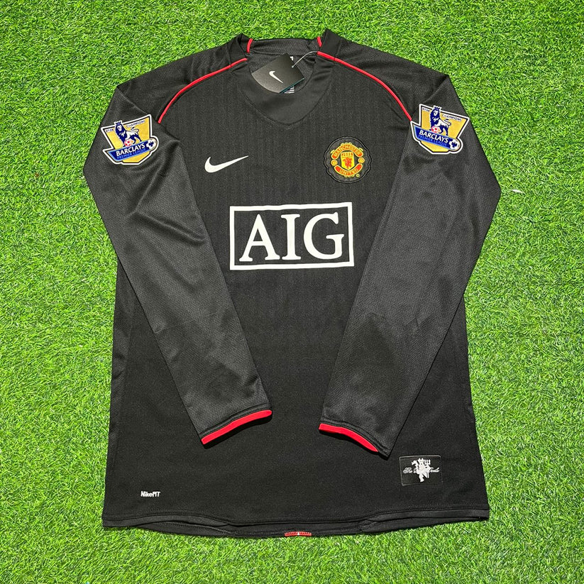 Ryan Giggs #11 2007-2008 Manchester United Black Retro Jersey