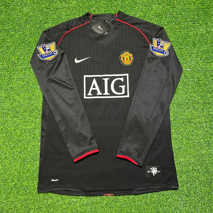 Ryan Giggs #11 2007-2008 Manchester United Black Retro Jersey