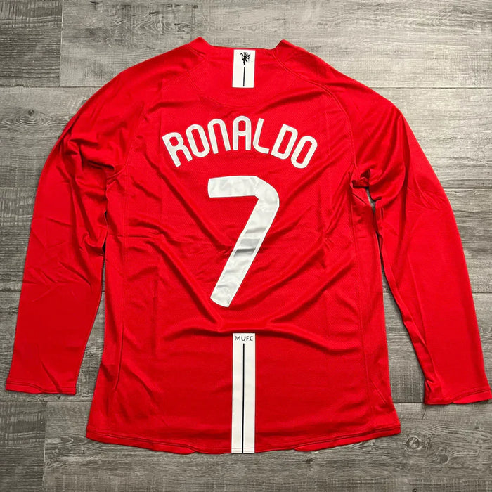 Ronaldo #7 Manchester United Retro Jersey 2007/08 - Long Sleeve